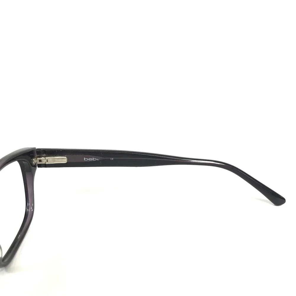 Bebe Eyeglasses Frames BB5112 001 JET Black Purple Square Full Rim 50-15-135